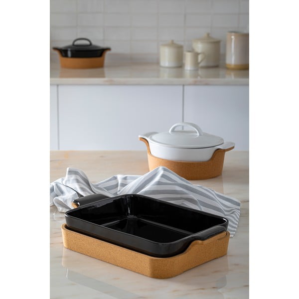 Baltos spalvos/rudos spalvos iš akmens masės dubuo Ensemble – Casafina-image-2