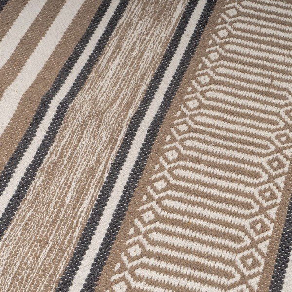 Skalbiamas iš medvilnės kilimas smėlio spalvos 140x200 cm – Casa Selección-image-1