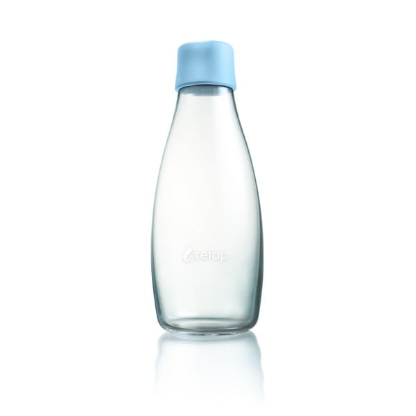 Šviesiai mėlynas ReTap stiklinis butelis su neribota garantija, 500 ml