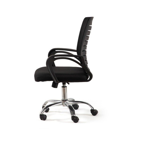 Juodos spalvos iš audinio biuro kėdė Evon – Bonami Essentials-image-3