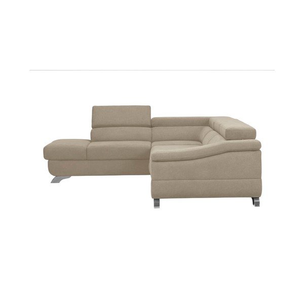 "Windsor & Co Sofos Gamma" rudos ir pilkos spalvos sofa-lova su aksomo apmušalais, kairysis kampas-image-3