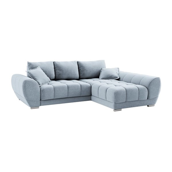 Šviesiai mėlyna "Windsor & Co Sofas Cloudlet" sofa-lova, dešinysis kampas