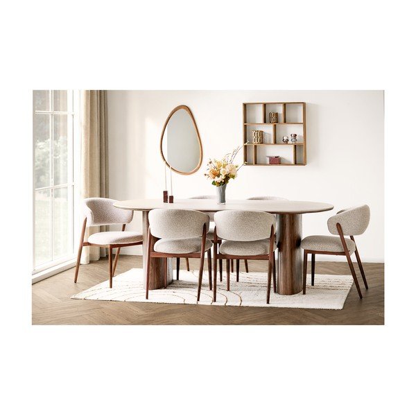 Iš keraminės plokštės valgomojo stalas 100x210 cm Delphi – House Nordic-image-1