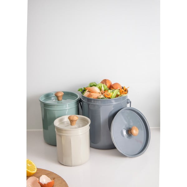 Plieno konteineriai kompostuojamoms atliekoms (3 vnt.) - Kitchen Craft-image-1