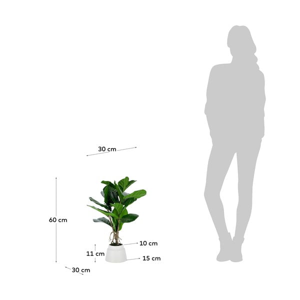 Dirbtinis fikusas (aukštis 60 cm) Lyrata – Kave Home-image-2