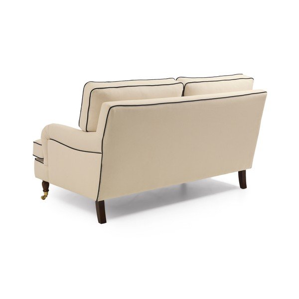 Kreminės spalvos sofa su tamsiai mėlynais apvadais "Max Winzer Passion", 158 cm-image-3