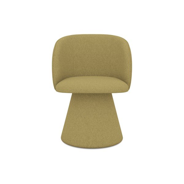 Garstyčių spalvos iš audinio valgomojo kėdė Maia – Makamii-image-1