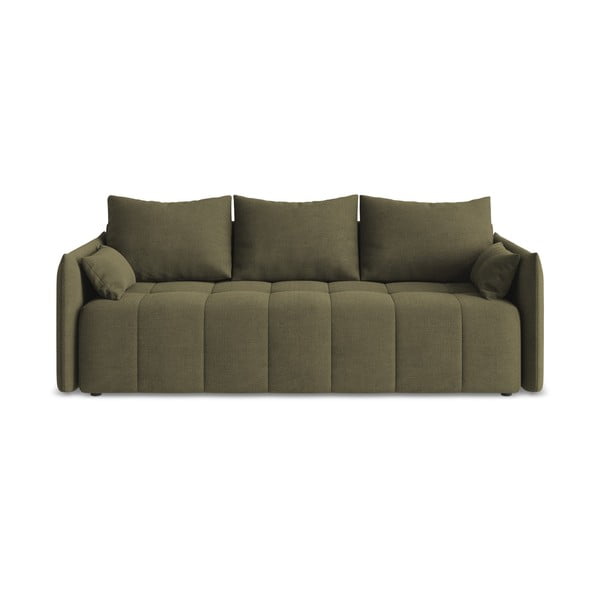 Khaki spalvos sulankstoma/su sandėliavimo vieta sofa 225 cm Moku – Makamii