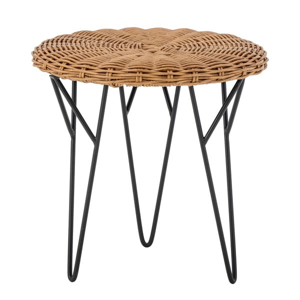 Iš dirbtinio rotango apvalios formos šoninis stalas ø 46 cm Roccas – Bloomingville