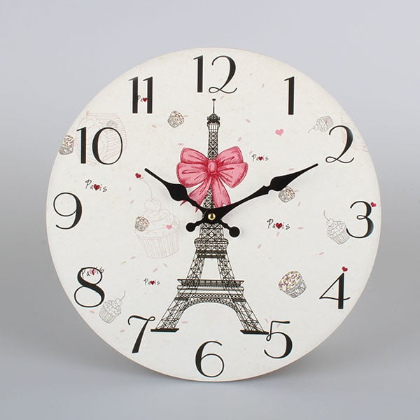 Medinis sieninis laikrodis Dakls Paris, ⌀ 34 cm