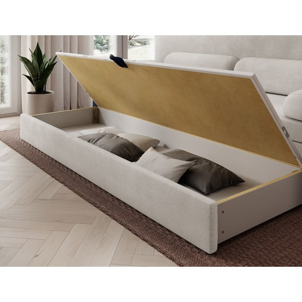 Smėlio spalvos iš kordinio velveto sulankstoma/su sandėliavimo vieta sofa 236 cm Elioss – ELTAP-image-4
