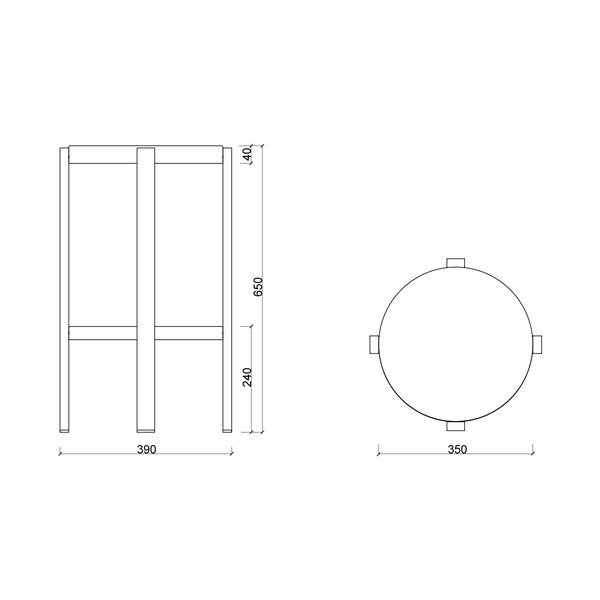 Geltonos spalvos iš plieno taburetė Doon – noo.ma-image-3