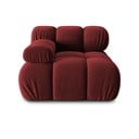 Modulinė sofa raudonos spalvos iš velveto (su kairiuoju kampu) Bellis – Micadoni Home