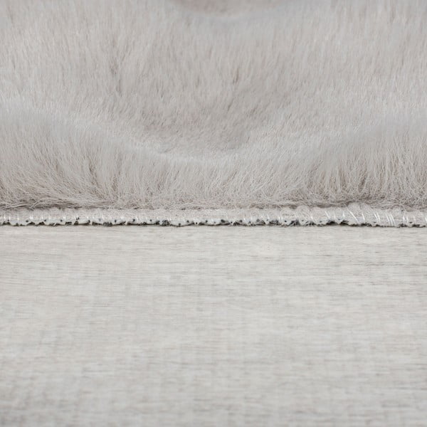 Sintetinė oda ir kailis šviesiai pilkos spalvos 180x290 cm Waffle Faux Fur – Flair Rugs-image-4
