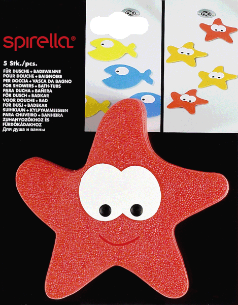 Vaikiški neslystantys kilimėliai 5 vnt. vonioms 12x13 cm Starfy – Spirella-image-2