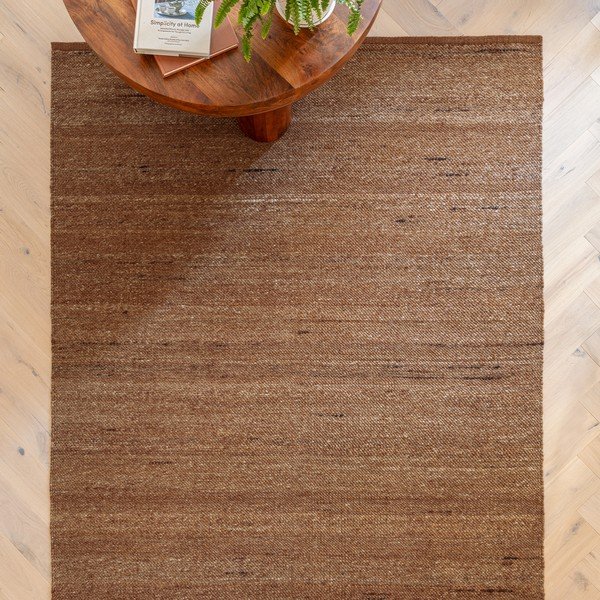 Apverčiamas/rankų darbo terakotos spalvos iš vilnos mišinio kilimas 160x230 cm Birkdale Rust – Asiatic Carpets-image-1