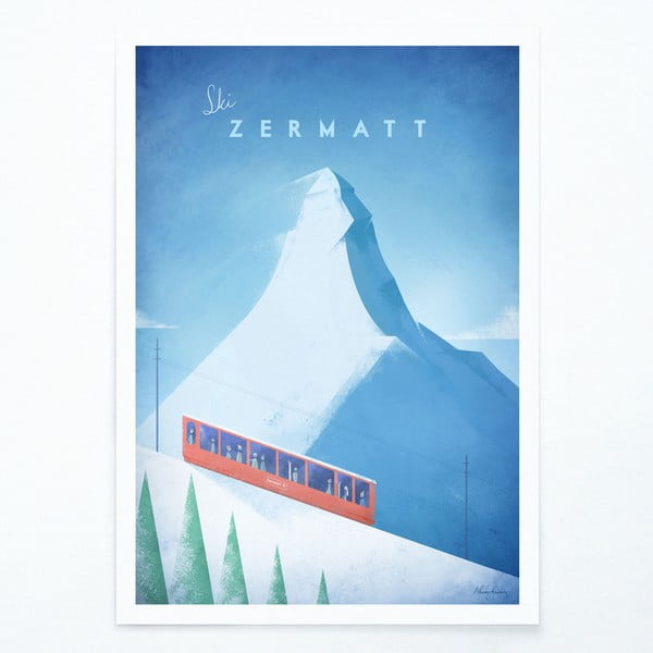 Plakatas Travelposter Zermatt, 50 x 70 cm