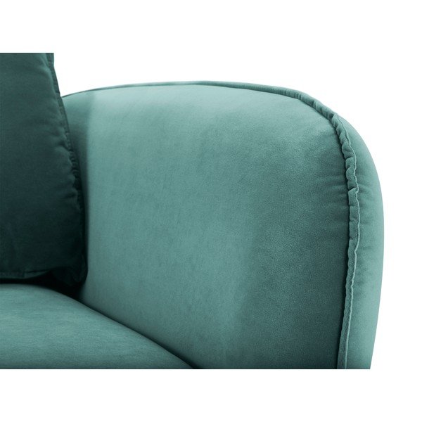 Smaragdo spalvos krėslas su juodomis kojomis Kooko Home Lento-image-3