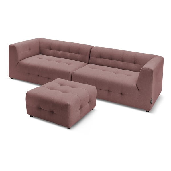 Tamsiai rožinė sofa 324 cm Kleber - Bobochic Paris-image-4