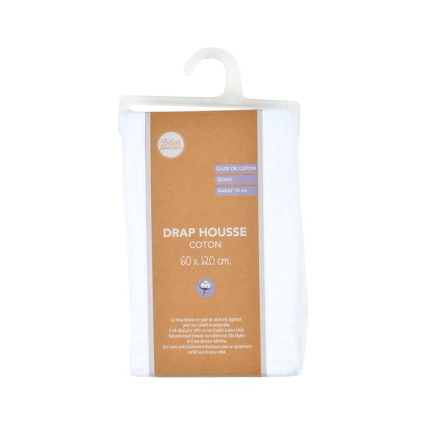 Iš muslino vaikų patalynė vaikiškai lovai su guma 70x140 cm – Bébé Douceur-image-3