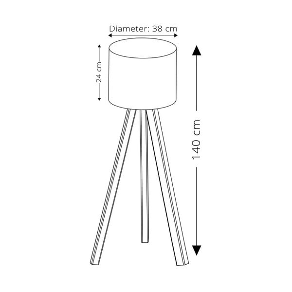 Juodas grindų šviestuvas "Nore-image-1