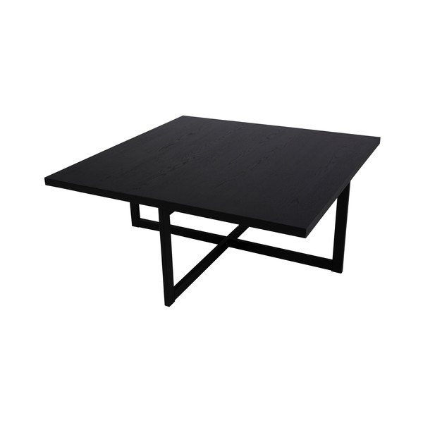 Juodos spalvos ąžuolo kavos staliukas Canett Elliot, 100 x 100 cm-image-3