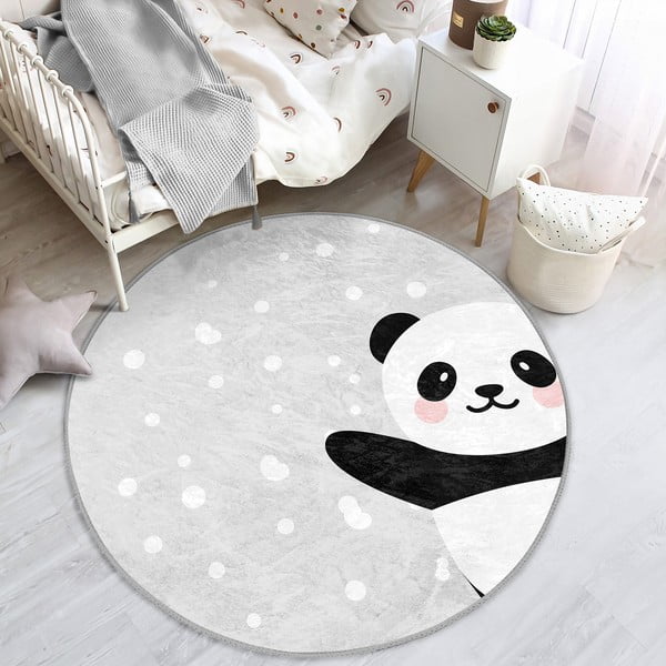 Vaikiškas kilimas šviesiai pilkos spalvos ø 120 cm Comfort – Mila Home-image-1