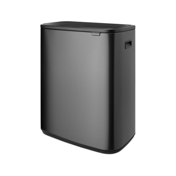 Iš plieno galima atidaryti palietus šiukšliadėžė tamsiai pilkos spalvos 60 l Bo Touch Bin – Brabantia-image-3