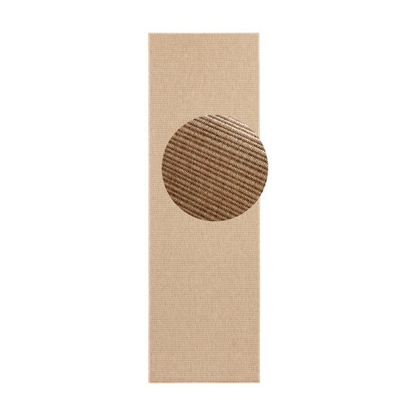 Smėlio spalvos lauko kilimas 80x450 cm Nature – Hanse Home