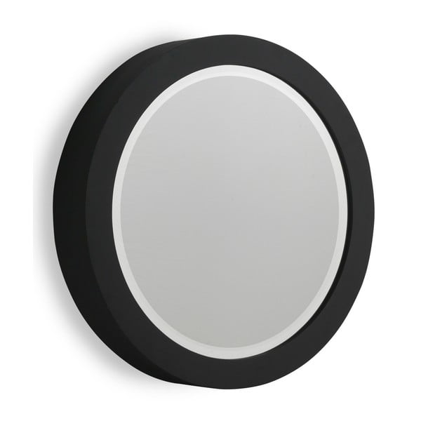Juodas sieninis veidrodis "Geese Thick", Ø 50 cm