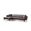 Tamsiai pilka kampinė sofa  Belissimo, kairysis kampas – Balcab Home