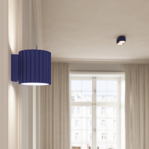 Mėlynos spalvos iš metalo taškinis šviestuvas ø 10 cm Zora – Sollux-image-2