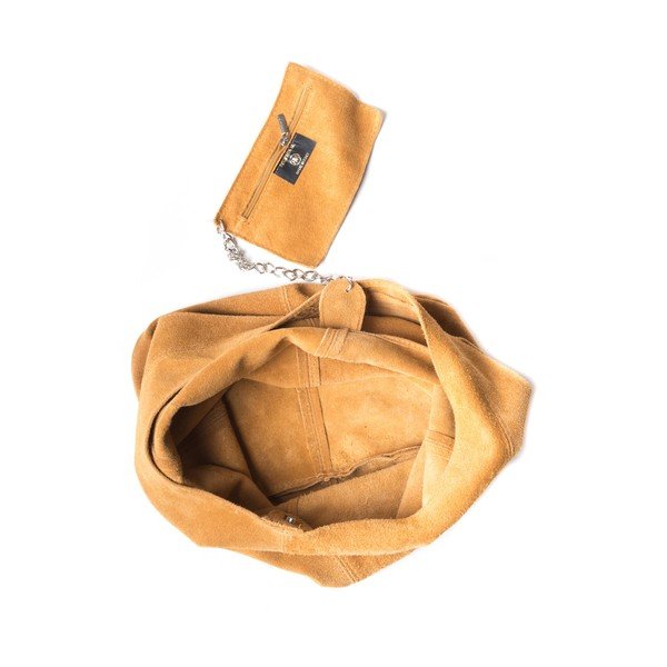 Konjako rudos spalvos odinė rankinė Roberta M 885-image-2