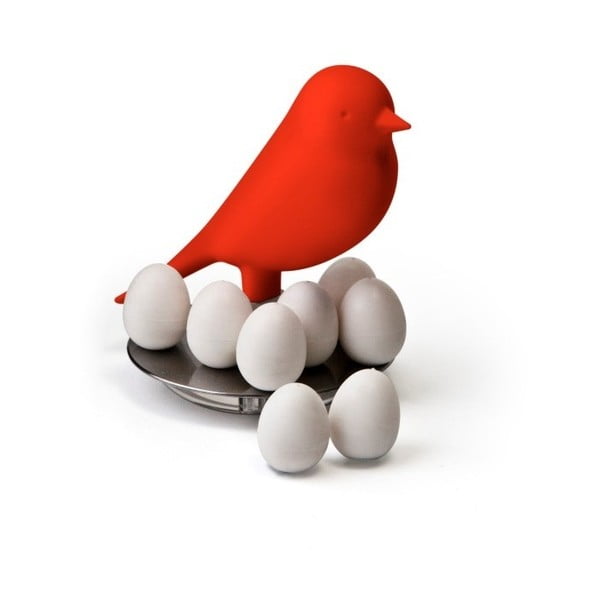 Raudonas stovas su magnetais Qualy Magnetinis kiaušinis Sparrow