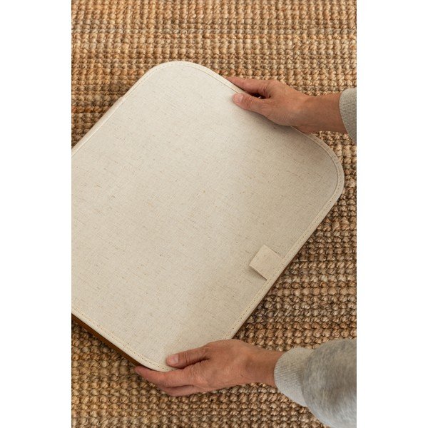 Kreminės spalvos iš tekstilės skalbinių krepšys Bamboo/Linen – Bigso-image-3