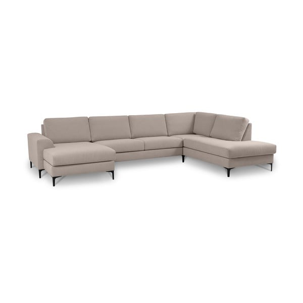 Kampinė sofa smėlio spalvos (su dešiniuoju kampu/„U“ formos) Henry – Scandic-image-1