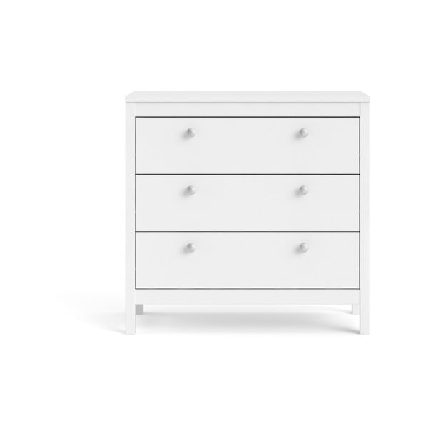 Žema šoninė spintelė baltos spalvos 82x80 cm Madrid – Tvilum-image-2