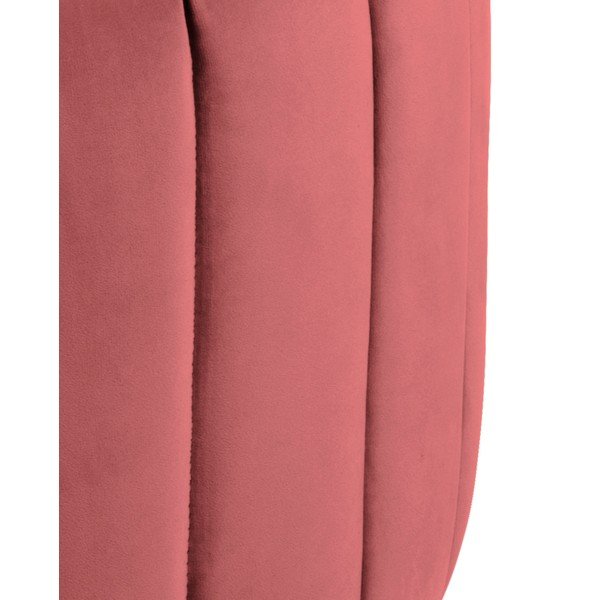 Koralinės rožinės spalvos aksomo pufas Actona Doria, ⌀ 60 cm-image-3