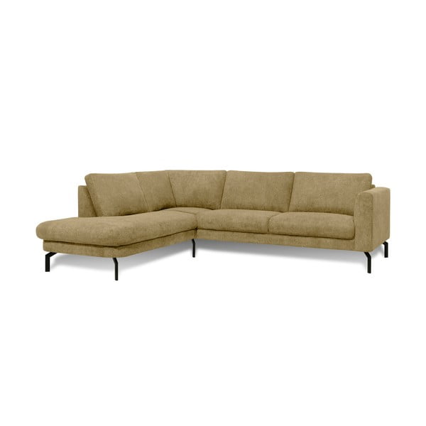 Kampinė sofa garstyčių spalvos (su kairiuoju kampu) Gomero – Scandic-image-1