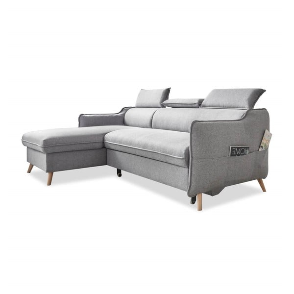 Sulankstoma kampinė sofa šviesiai pilkos spalvos (su kairiuoju kampu) Sweet Harmony – Miuform