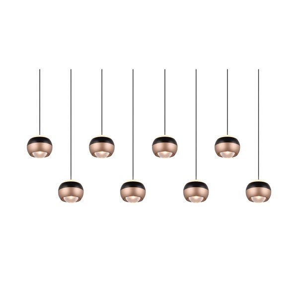 Kabantis šviestuvas juodos spalvos/vario spalvos LED su metaliniu gaubtu Orbit – Trio Select-image-2