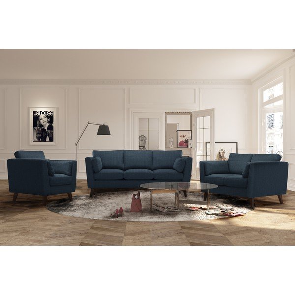 Mėlyna sofa Jalouse Maison Elisa, 207 cm-image-1