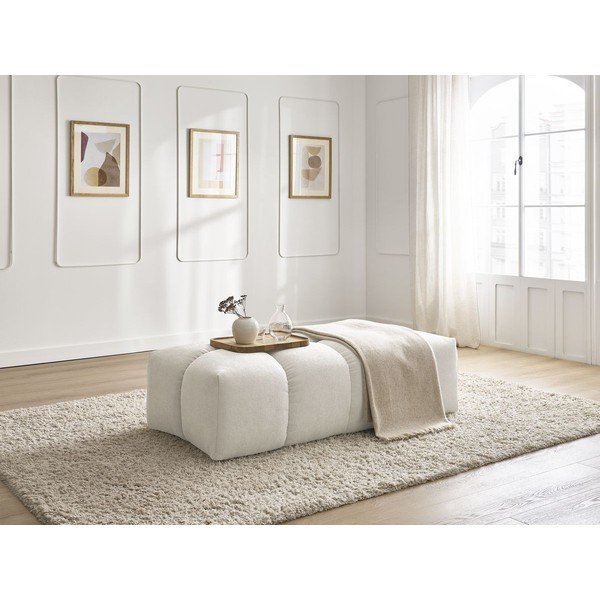 Baltos spalvos iš šenilinio audinio taburetė Everest – Bobochic Paris-image-3