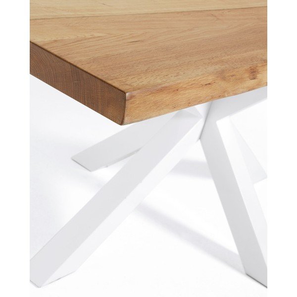 Valgomojo stalas su ąžuolo dekoro stalviršiu 90x160 cm Argo – Kave Home-image-4