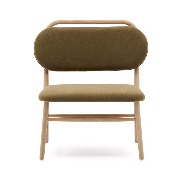 Žalios spalvos iš šenilinio audinio krėslas Helda – Kave Home-image-2