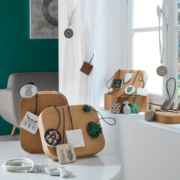 Iš medžio/iš tekstilės užuolaidų segtukas Teaky – douceur d'intérieur-image-1