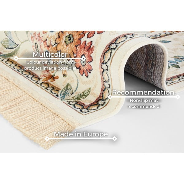 Iš viskozės kilimas kreminės spalvos 160x230 cm Oriental Flowers – Nouristan-image-4