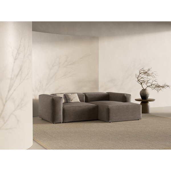 Rudos spalvos kampinė sofa (su dešiniuoju kampu/su gultu) Bergamo – Cosmopolitan Design-image-1