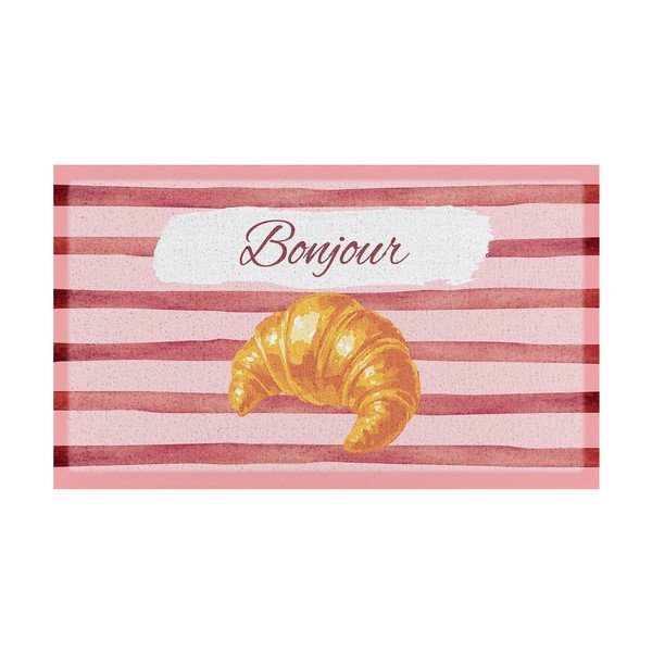 Iš PVC grindų kilimėlis 40x70 cm  Croissant Bonjour – Artsy Doormats