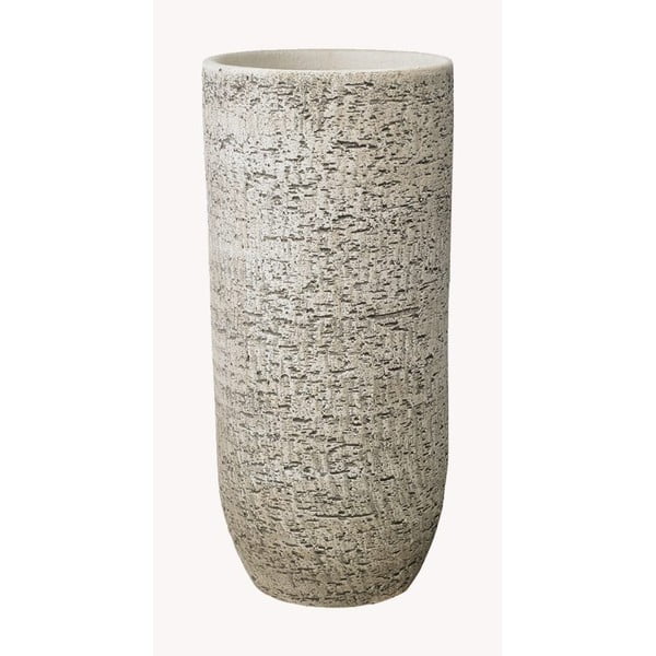 Pilka keraminė vaza Big pots Portland, aukštis 50 cm